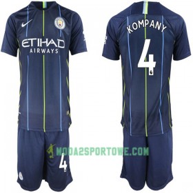 Koszulka Manchester City Kompany 4 Dziecięcy Wyjazdowe Stroje Piłkarskie 2018-2019 Krótki Rękaw